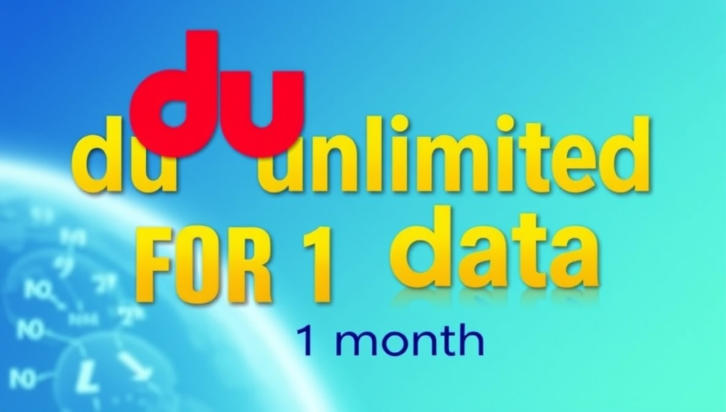 du unlimited data for 1 month